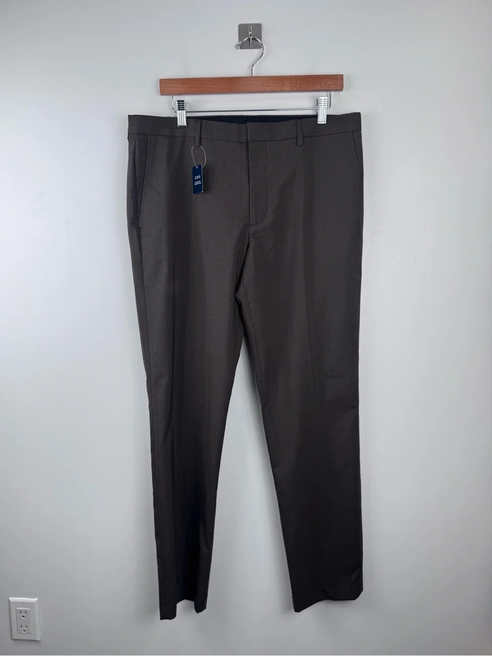 NWT J.Crew Men Thompson Brown Trouser Pant Size‎ 34x32